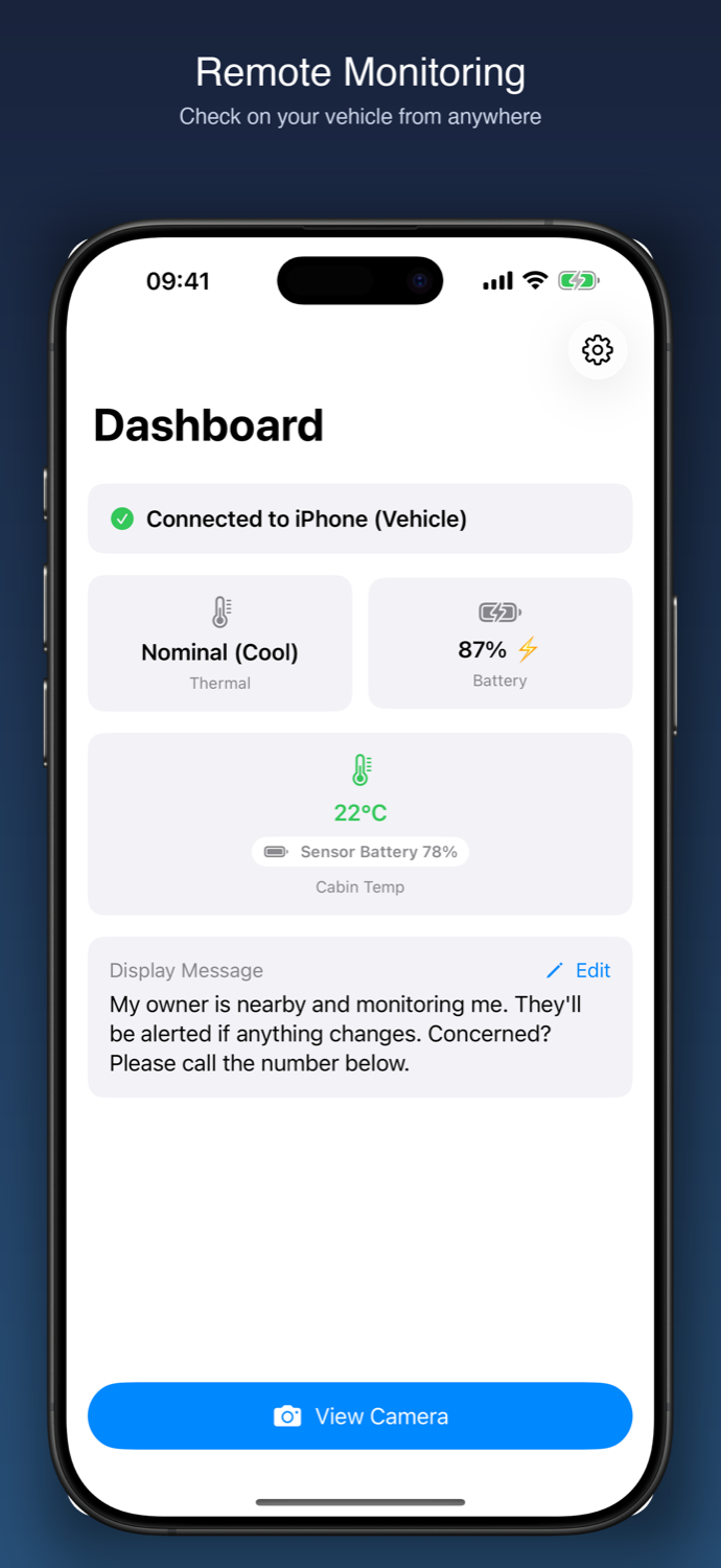 PawMode Personal dashboard, paired