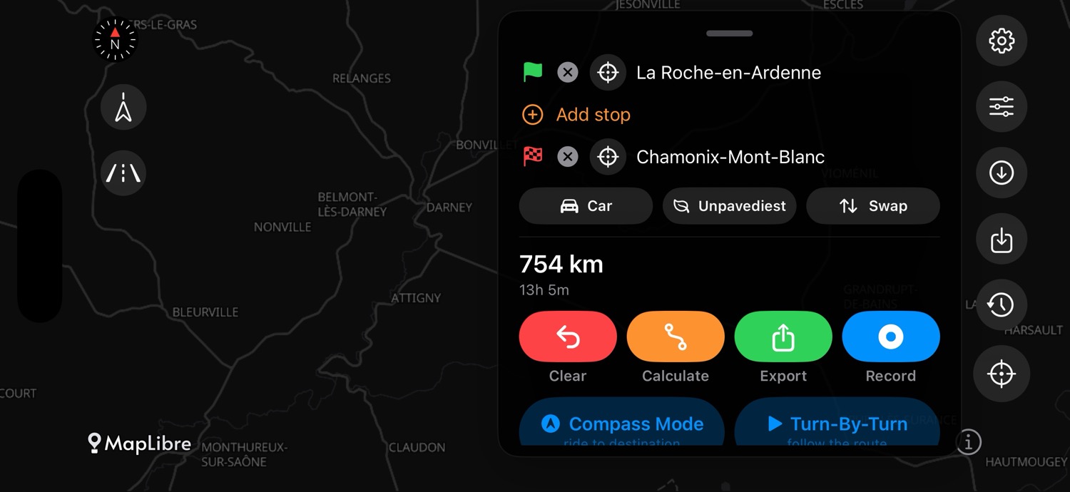 TrackHound CarPlay route planning